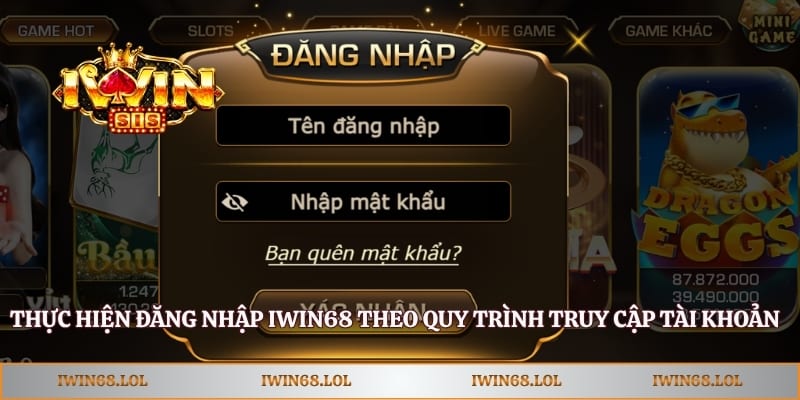 Thực hiện đăng nhập Iwin68 theo quy trình truy cập tài khoản